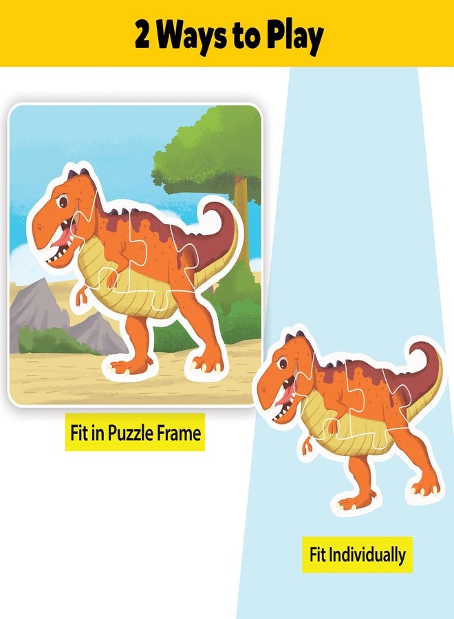 Little Berry Baby’s First Puzzle Game: Dinosaurs & Unicorns | Combo Set of 2 Cardboard Puzzles with 15pcs Each | Montessori Educational Toys for 2 3 4 Year Old Boys & Girls | Early Puzzle Set for Kids - Image 4